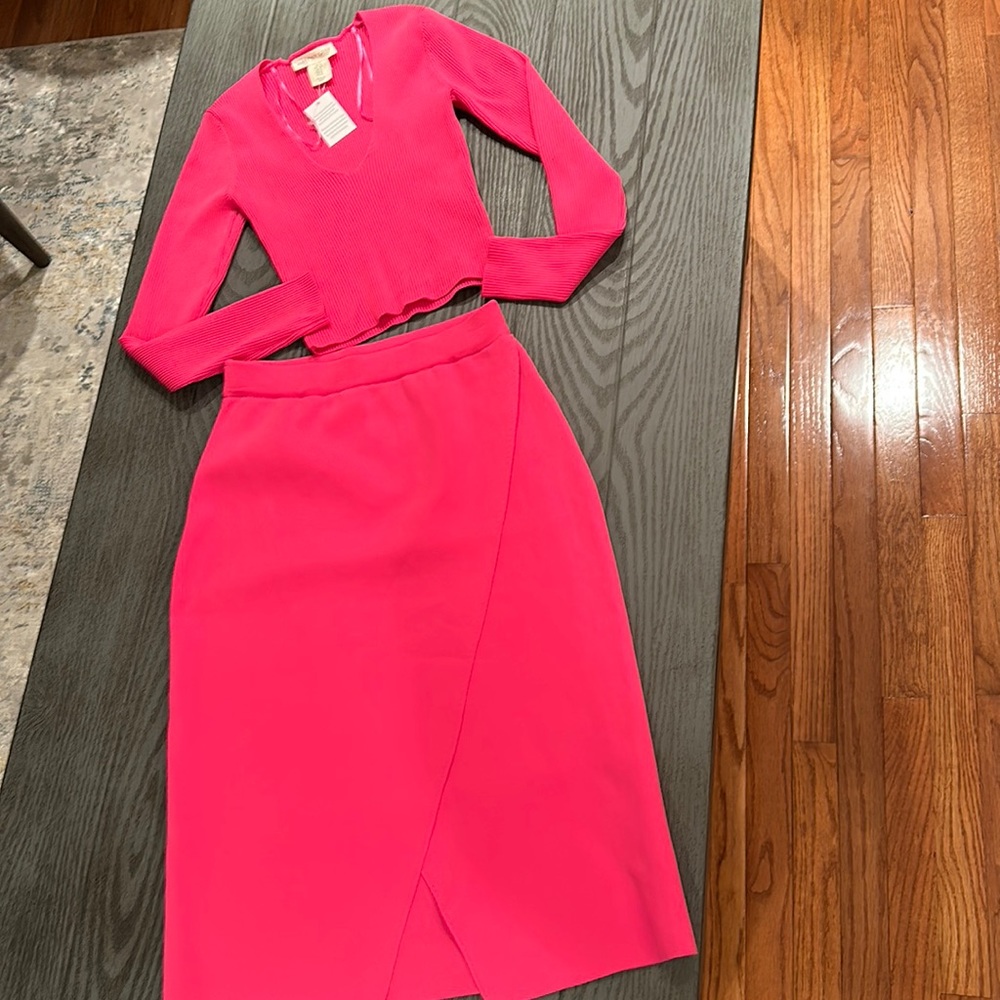 Happily Grey “ Barbie Pink “ Top & Skirt Set - New